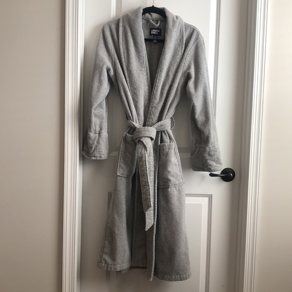 Lands’ End like new grey cotton spa robe 1X - Picture 4 of 5